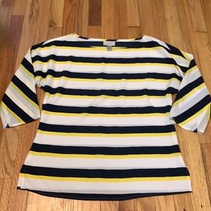 Loft 1/2 sleeve striped blouse!